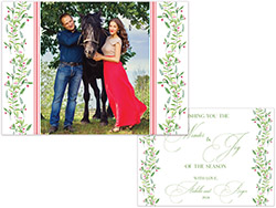 Digital Holiday Photo Cards by PicMe Prints (Festive Flora - Horizontal)