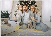 Digital Holiday Photo Cards by PicMe Prints (Foil Pressed Divine Season - Horizontal)