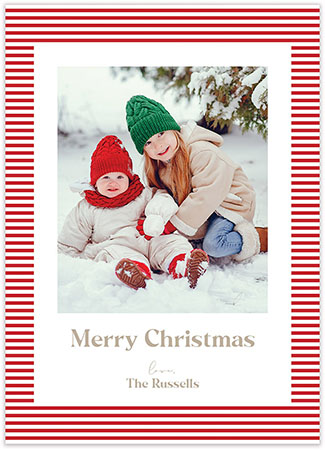 Digital Holiday Photo Cards by PicMe Prints (Paragon Stripes)