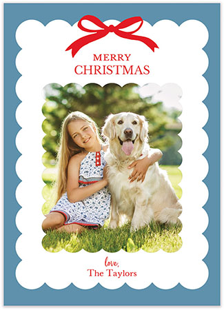 Digital Holiday Photo Cards by PicMe Prints (Bow Scallop)