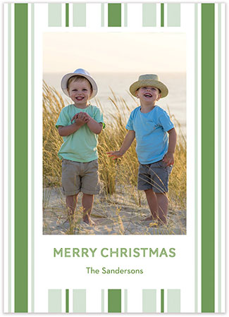 Digital Holiday Photo Cards by PicMe Prints (Preppy Stripes)