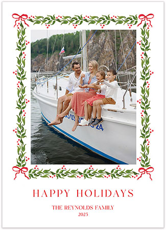 Digital Holiday Photo Cards by PicMe Prints (Painted Leaves)
