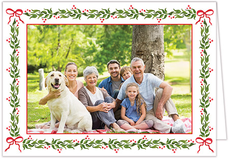 Digital Holiday Photo Cards by PicMe Prints (Painted Leaves)