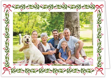 Holiday Photo Mount Cards by PicMe Prints (Painted Leaves)