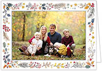 Mounted Holiday Photo Card - Foliage Frame Design | PicMe Prints