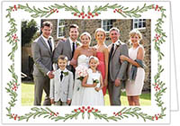 Mounted Holiday Photo Card - Gathered Garland Design | PicMe Prints