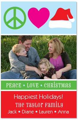 Digital Holiday Photo Cards by Prints Charming (Peace Love & Christmas)