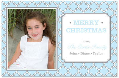 Digital Holiday Photo Cards by Prints Charming (Blue Quatrefoil) Digital Holiday Photo Cards by Prints Charming (Blue Quatrefoil)