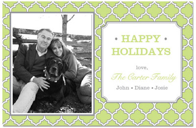 Digital Holiday Photo Cards by Prints Charming (Green Quatrefoil) Digital Holiday Photo Cards by Prints Charming (Green Quatrefoil)