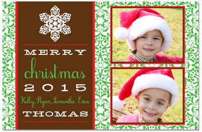 Digital Holiday Photo Cards by Prints Charming (Holiday Snowflake Two)
