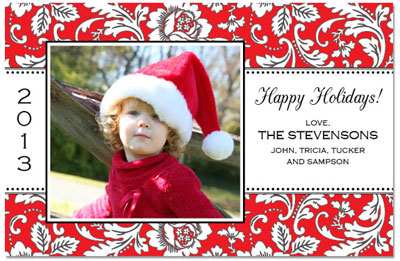 Digital Holiday Photo Cards by Prints Charming (Classic Red Foliage)
