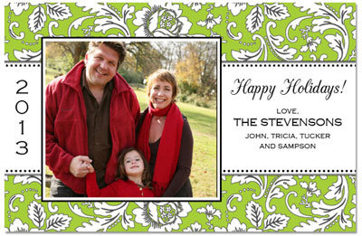 Digital Holiday Photo Cards by Prints Charming (Classic Lime Foliage)