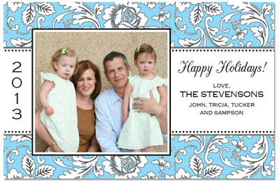 Digital Holiday Photo Cards by Prints Charming (Sky Blue Foliage) Digital Holiday Photo Cards by Prints Charming (Sky Blue Foliage)