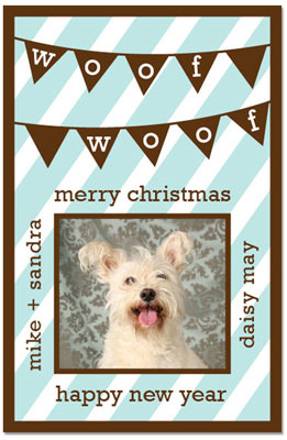 Digital Holiday Photo Cards by Prints Charming (Woof Woof Banner)