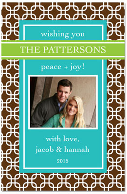 Digital Holiday Photo Cards by Prints Charming (Contemporary Brown And Teal) Digital Holiday Photo Cards by Prints Charming (Contemporary Brown And Teal)