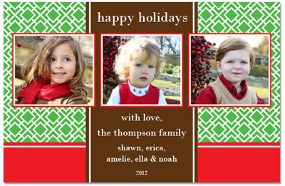 Digital Holiday Photo Cards by Prints Charming (Holiday Trellis Three)