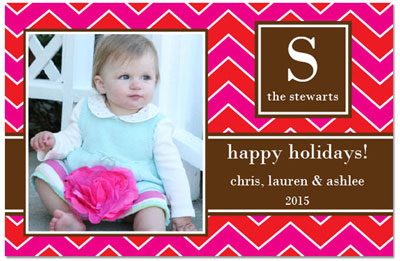 Digital Holiday Photo Cards by Prints Charming (Hot Pink And Red Chevron) Digital Holiday Photo Cards by Prints Charming (Hot Pink And Red Chevron)