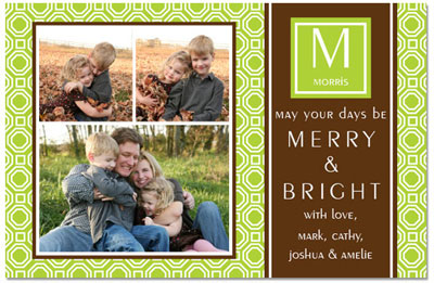 Digital Holiday Photo Cards by Prints Charming (Modern Lime Initial) Digital Holiday Photo Cards by Prints Charming (Modern Lime Initial)
