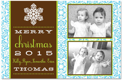 Digital Holiday Photo Cards by Prints Charming (Turquoise Snowflake Two) Digital Holiday Photo Cards by Prints Charming (Turquoise Snowflake Two)