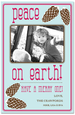 Digital Holiday Photo Cards by Prints Charming (Peaceful Pine Cone)