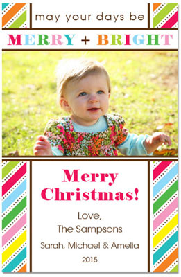 Digital Holiday Photo Cards by Prints Charming (Bright Stripes) Digital Holiday Photo Cards by Prints Charming (Bright Stripes)