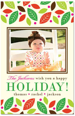 Digital Holiday Photo Cards by Prints Charming (Holiday Leaves) Digital Holiday Photo Cards by Prints Charming (Holiday Leaves)