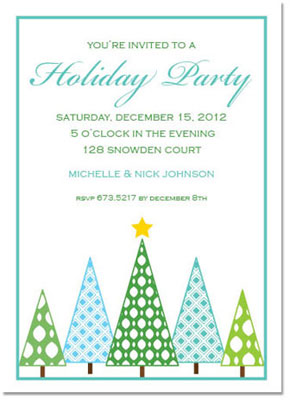 Holiday Invitations by Prints Charming (Christmas Tree Party)