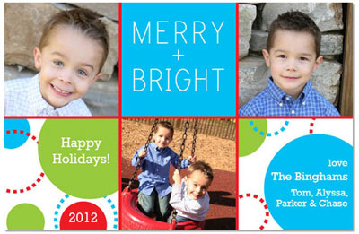 Digital Holiday Photo Cards by Prints Charming (Blue Happy Dot) Digital Holiday Photo Cards by Prints Charming (Blue Happy Dot)