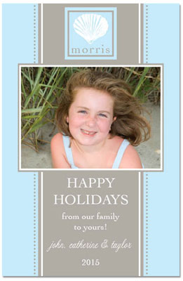 Digital Holiday Photo Cards by Prints Charming (Sky Blue Sea Shell) Digital Holiday Photo Cards by Prints Charming (Sky Blue Sea Shell)