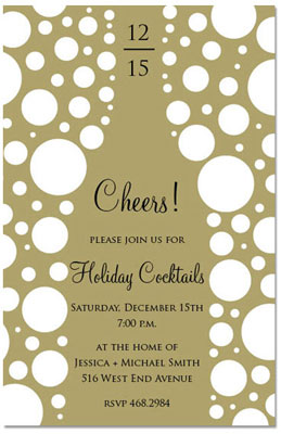 Holiday Invitations by Prints Charming (Cheers! Champagne)