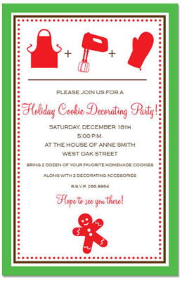 Holiday Invitations by Prints Charming (Cookie Decorating)