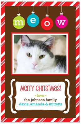 Digital Holiday Photo Cards by Prints Charming (Meow Meow)