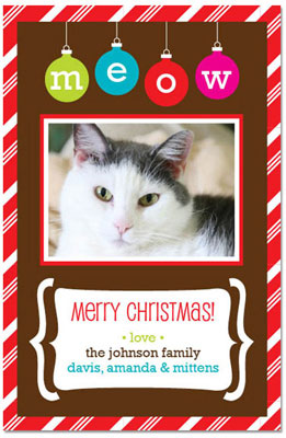 Digital Holiday Photo Cards by Prints Charming (Meow Meow) Digital Holiday Photo Cards by Prints Charming (Meow Meow)