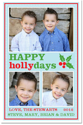 Digital Holiday Photo Cards by Prints Charming (Blue Holly-Day) Digital Holiday Photo Cards by Prints Charming (Blue Holly-Day)