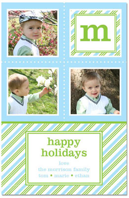 Digital Holiday Photo Cards by Prints Charming (Preppy Blue Initial) Digital Holiday Photo Cards by Prints Charming (Preppy Blue Initial)