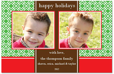 Digital Holiday Photo Cards by Prints Charming (Holiday Trellis Two) Digital Holiday Photo Cards by Prints Charming (Holiday Trellis Two)