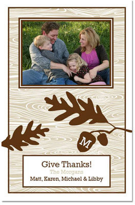 Digital Holiday Photo Cards by Prints Charming (Taupe And Brown Acorn Initial) Digital Holiday Photo Cards by Prints Charming (Taupe And Brown Acorn Initial)