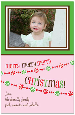 Digital Holiday Photo Cards by Prints Charming (Pink Peppermint Garland) Digital Holiday Photo Cards by Prints Charming (Pink Peppermint Garland)