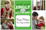 Digital Holiday Photo Cards by Prints Charming (Green Jingle Bell)