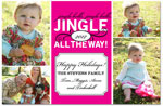 Digital Holiday Photo Cards by Prints Charming (Pink Jingle Bell)