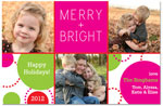 Digital Holiday Photo Cards by Prints Charming (Pink Happy Dot)