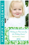 Digital Holiday Photo Cards by Prints Charming (Teal And Green Floral)