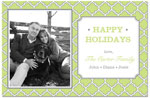 Digital Holiday Photo Cards by Prints Charming (Green Quatrefoil)