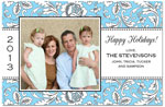 Digital Holiday Photo Cards by Prints Charming (Sky Blue Foliage)