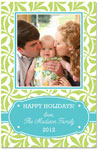 Digital Holiday Photo Cards by Prints Charming (Festive Lime And Turquoise)