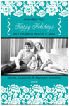 Digital Holiday Photo Cards by Prints Charming (Fabulous Teal Green And White)