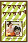 Digital Holiday Photo Cards by Prints Charming (Lime Peace & Love Banner)