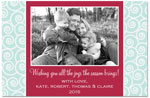 Digital Holiday Photo Cards by Prints Charming (Aqua And Brick)