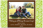 Digital Holiday Photo Cards by Prints Charming (Lime And Brown Festive)