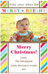 Digital Holiday Photo Cards by Prints Charming (Bright Stripes)